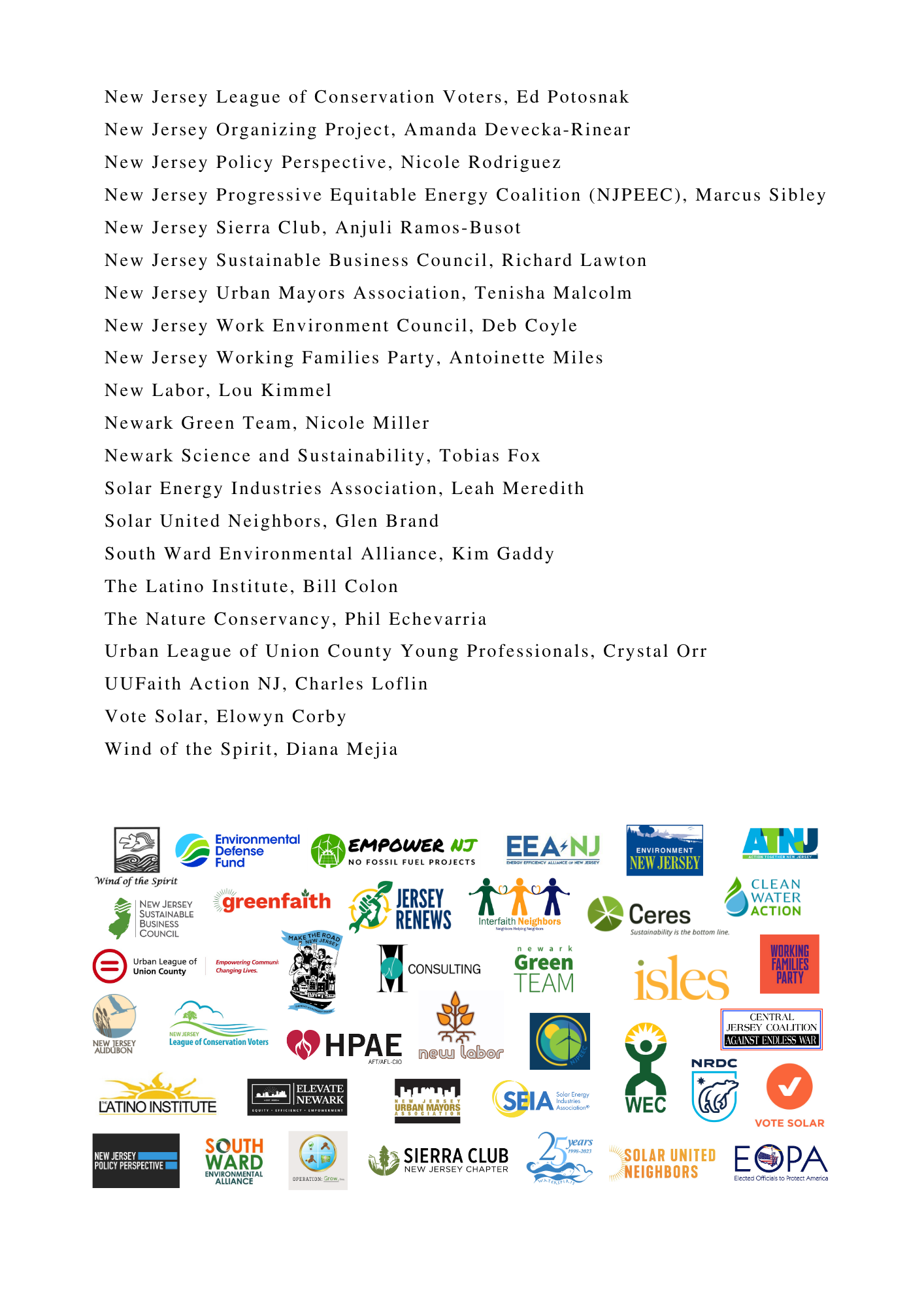 Fourth page - letter on community solar